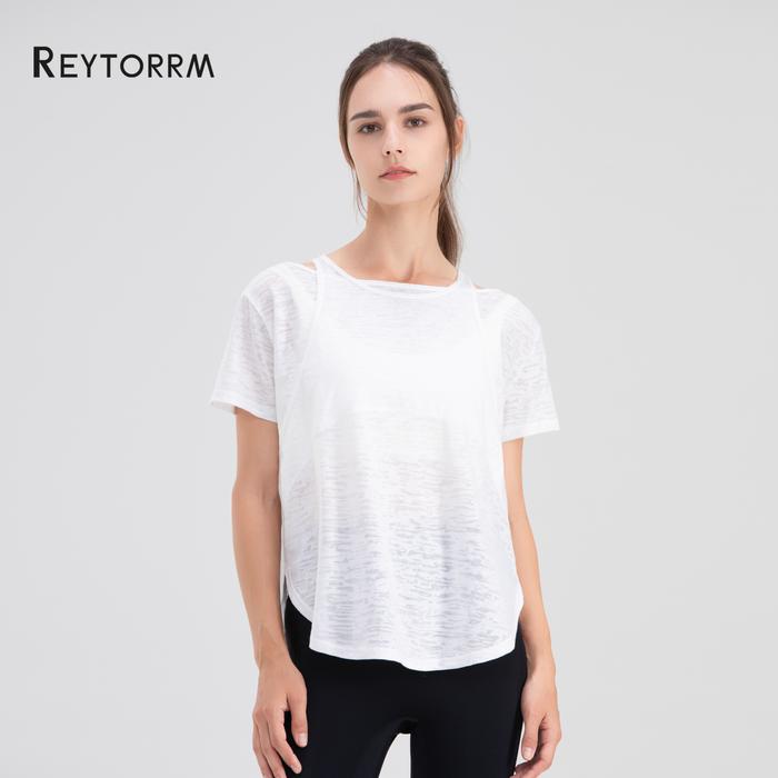 Gambar Reytorrm Baju lengan Pendek Wanita Olahraga Kaos Sport Yoga Oversize - Putih, XL:60-70kg dari Reytorrm Sport undefined Tokopedia