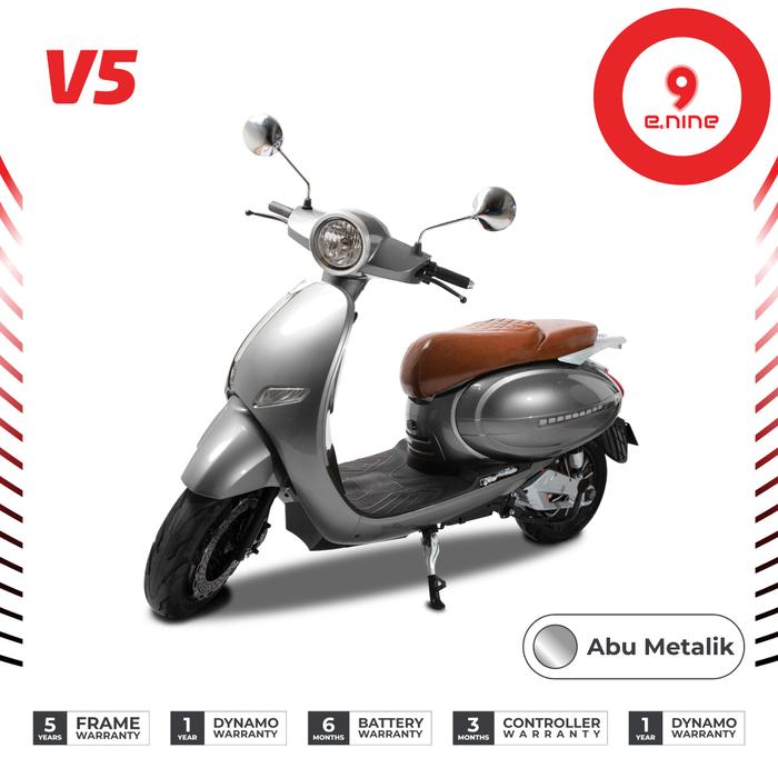 Gambar Enine Indonesia E-NINE MOTOR LISTRIK V5 - Abu Metalic dari Enine Indonesia undefined Tokopedia