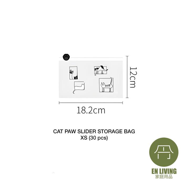 Gambar EN LIVING Cat Paw Slider Storage Bag / Zip Lock / Zipper Bag / Plastik - XS dari EN LIVING undefined Tokopedia