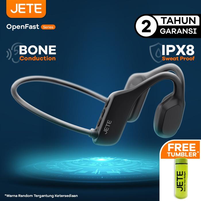 Gambar JETE Headset Bluetooth Open Fast Bone Conduction IPX8 Garansi 2 Tahun - Black dari JETE Authorized Store Bali undefined Tokopedia