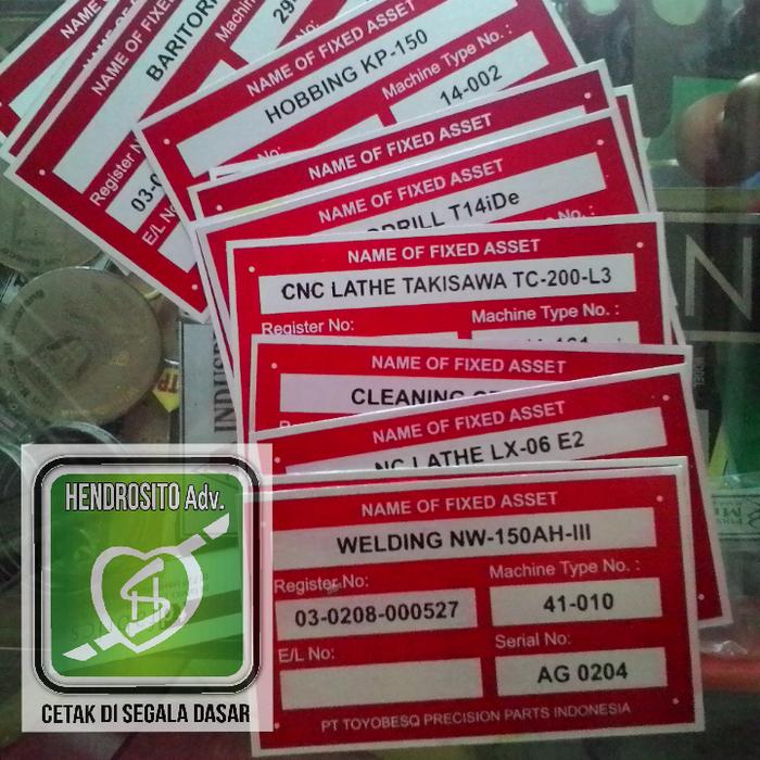 Gambar name plate anodes custom bu Dwi dari Hendrosito advertising undefined Tokopedia