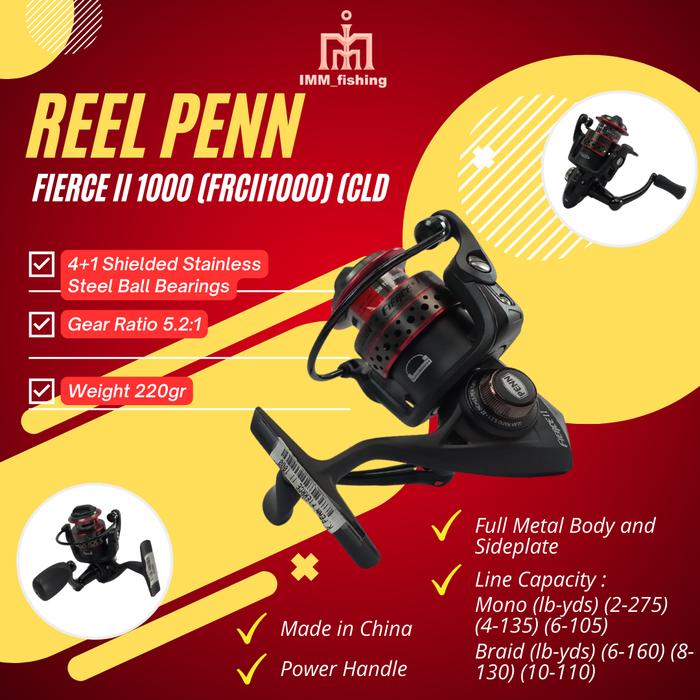 Gambar REEL PENN FIERCE II | Alat Gulungan Pancing | Spinning | Metal Body - FRCII 1000 dari Imm Fishing undefined Tokopedia