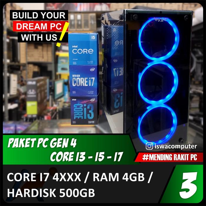 Gambar PC Komputer CPU Rakitan Core i7 | i5 | i3 Baru Garansi 1 Tahun - CORE I7 | 4GB dari ISWA GADGET undefined Tokopedia