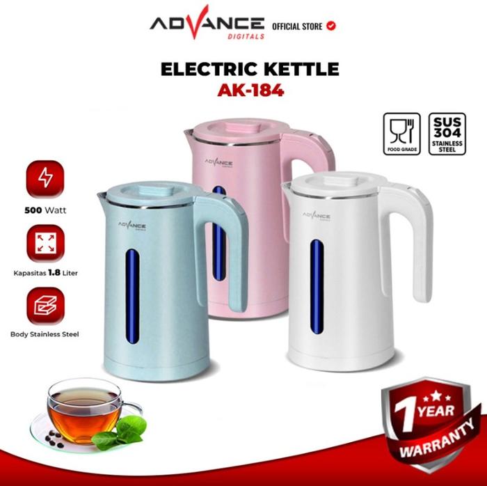 Gambar Advance AK-184 Teko Listrik stainless steel 304 Food Grade 1.8 Liter dari Multi Retail Indonesia undefined Tokopedia