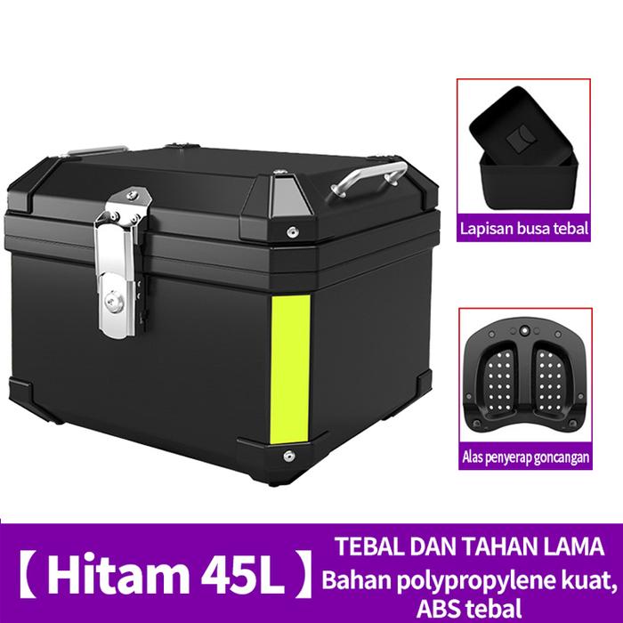 Gambar kotak sepeda motor kendaraan listrik 45L/Box Motor berkapasitas besa - Hitam+lapisan dari JF Internasional undefined Tokopedia