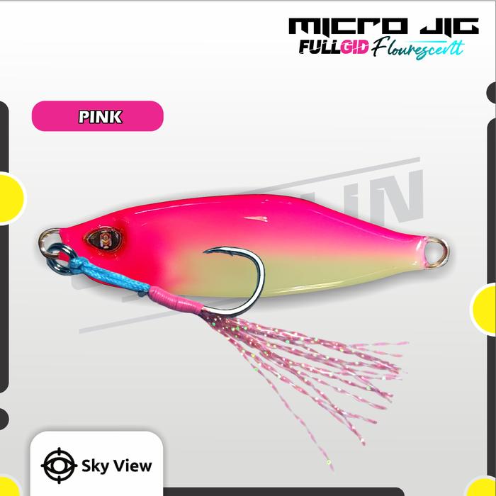 Gambar Micro Jig 10 Gram Gid Full Set Single Assist Hook Umpan Menyala Malam - Pink dari Skyviu undefined Tokopedia