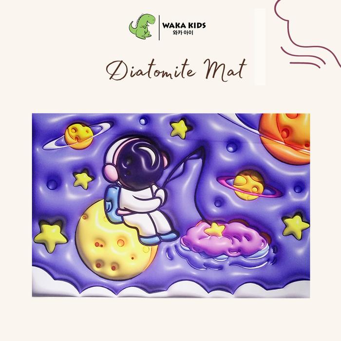Gambar Keset Kaki Kamar Mandi Anti Slip Menyerap Air Motif 5D Diatomite Mat - Astronot dari Wakakids undefined Tokopedia