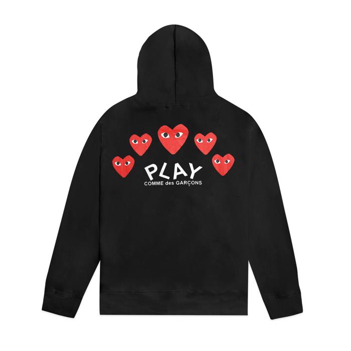 double heart comme des garcons zip hoodie 60