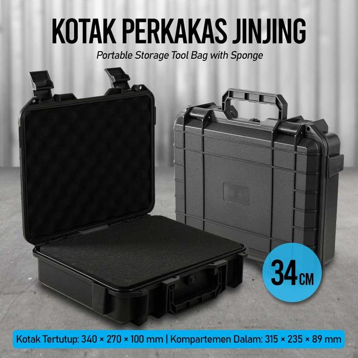 Gambar Kotak Perkakas Portable Storage Tool Box Bag 25cm with Spons BO-23 - 34cm dari cara-store undefined Tokopedia