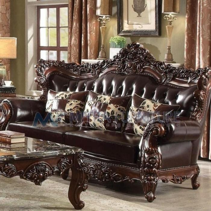 Gambar Kursi Sofa Tamu Ukir Jati Minimalis Klasik Modern Mebel Jepara dari riski lancar mebel undefined Tokopedia