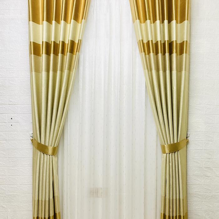 Gambar GORDEN BLACKOUT IMPORT EMBOS SERAT DAUN STEAM UAP GORDEN MINIMALIS - Kuning, L=100cm T=240cm dari Karya indah gordyn undefined Tokopedia