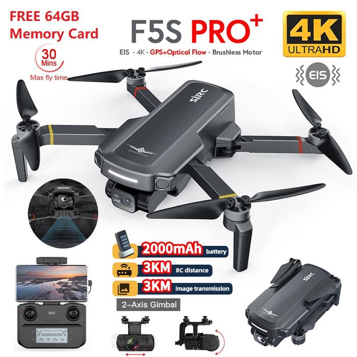 Gambar SJRC F5S PRO+ PRO Plus Quadcopter Gimbal Camera GPS Drone - 1 Battery dari Jurassic Tech undefined Tokopedia
