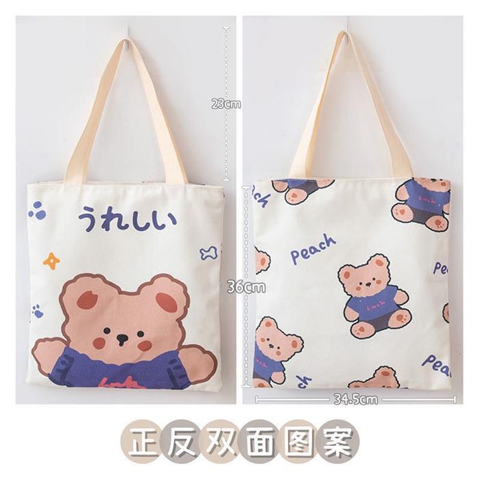 Gambar Tas les anak books Hand bag kawaii cute stationary organizer Tote bag - Rabbit 5 dari Lilbil Toys 2 undefined Tokopedia