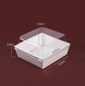 Gambar TERMURAH! 10 Pcs Dessert Box Kotak Kue Cake Tahan Panas Dan Minyak - 9.2x9.2x3.5CmPt dari Erens General Goods undefined Tokopedia