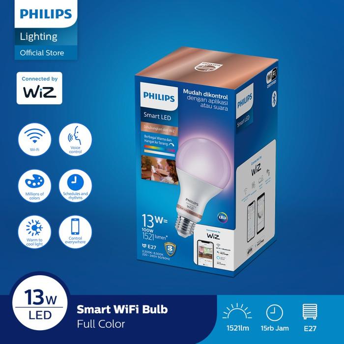 Gambar Lampu PHILIPS Smart WiFi LED 8W 9W 13W Watt RGB Full Color - 13 Watt dari LED Lighting Store undefined Tokopedia