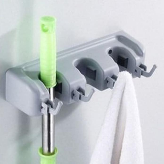 Gambar Penjepit Gagang Dan Pengait Mop Holder Tempat Gantungan Sapu Pel Hook dari Kitchenmart306 undefined 5 Tokopedia
