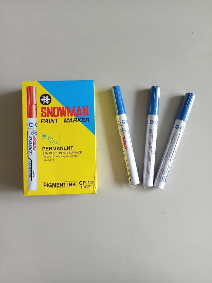 Gambar Spidol Paint Marker Snowman Permanen Medium / Fine / Extra Fine Tip - CP (BLUE) dari CV. LTI undefined Tokopedia