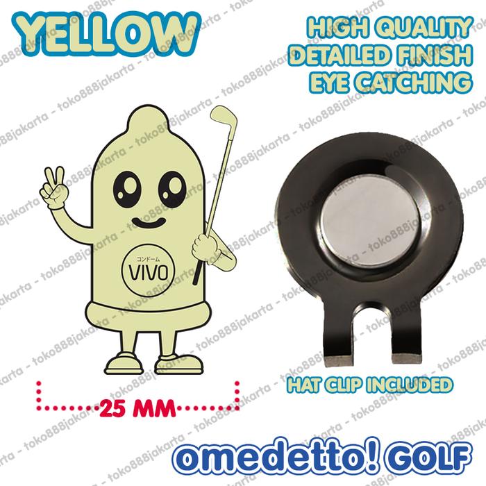 Gambar ORIGINAL VIVO CONDOM MAGNETIC GOLF BALL MARKER WITH MAGNET HAT CLIP - YELLOW dari TOKO 888 JAKARTA undefined Tokopedia