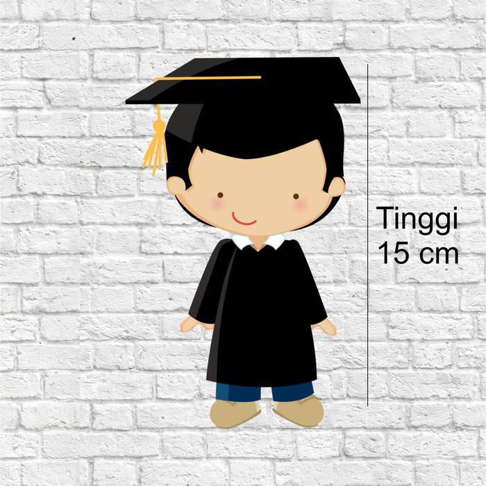 Gambar Plakat Akrilik Figur Vandel Piala Kartun Wisuda (Model 02) - Cowok, Akrilik dari Access iD Store undefined Tokopedia