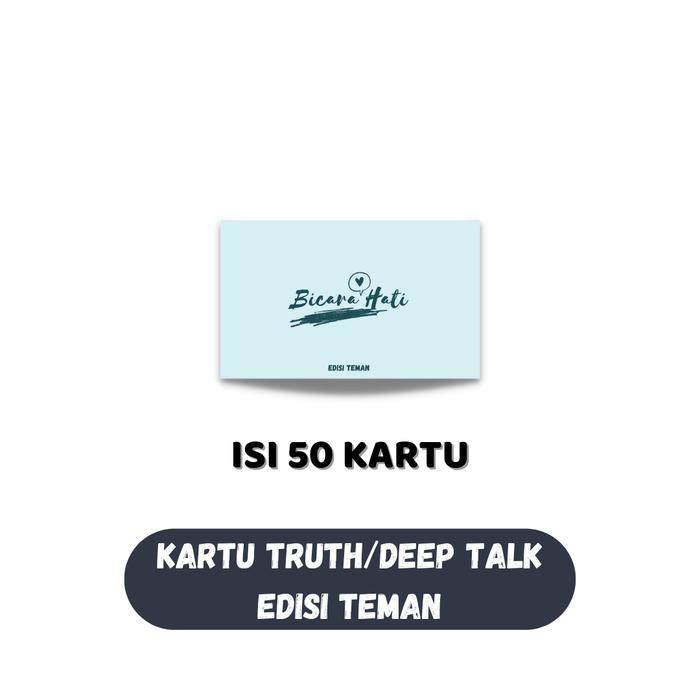 Gambar Bicara Hati - Kartu Truth or Dare - Edisi Teman - Kartu Deeptalk dari Bicara Hati undefined Tokopedia