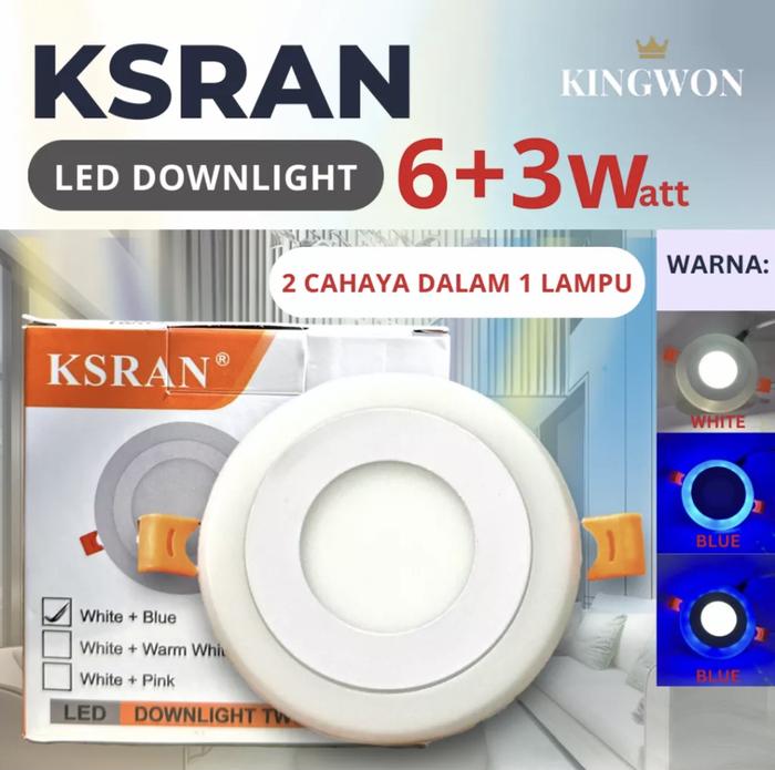 Gambar LAMPU DOWNLIGHT LAMPU LED PLAFON INBOW CEILING LAMPU PANEL RUMAH - 6+3WPUTIH+BIRU dari Toko Sentosa 1 undefined Tokopedia