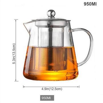 Gambar Saringan Teh Stainless Teko Kaca Teh 950 ML - 950ml dari Viv Coffee undefined Tokopedia