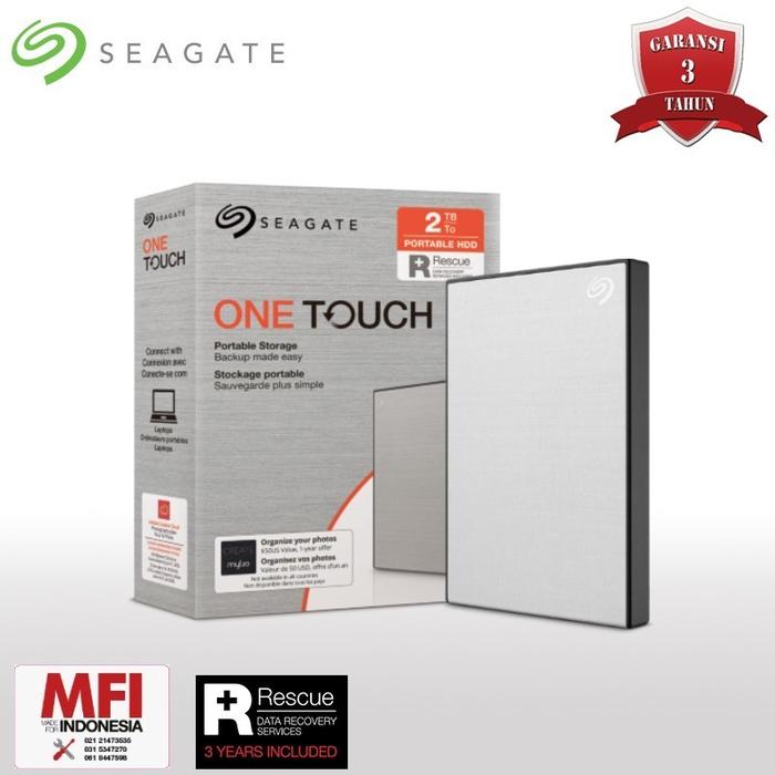 Gambar SEAGATE ONE TOUCH 2TB HARDISK EKSTERNAL USB 3.2 - Garansi Resmi - Silver dari specialdealshop undefined Tokopedia