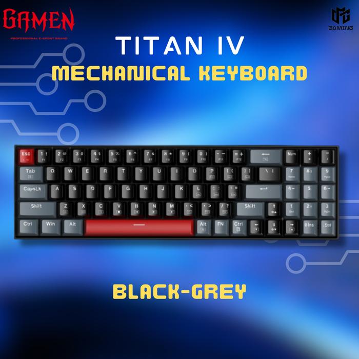 Gambar GAMEN TITAN IV Mechanical Keyboard - Black-Grey dari mog id undefined Tokopedia