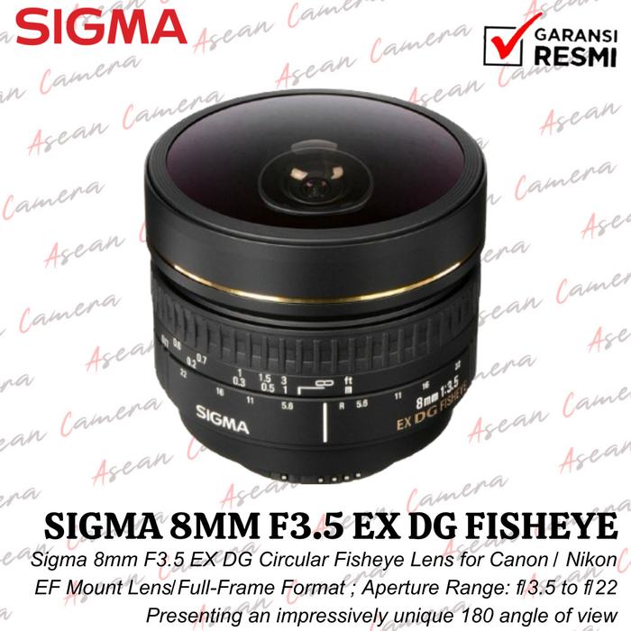 F3 Sigma 8mm Fisheye Lens Used Sigma 8mm EX DG Fisheye Nikon Fit MPB