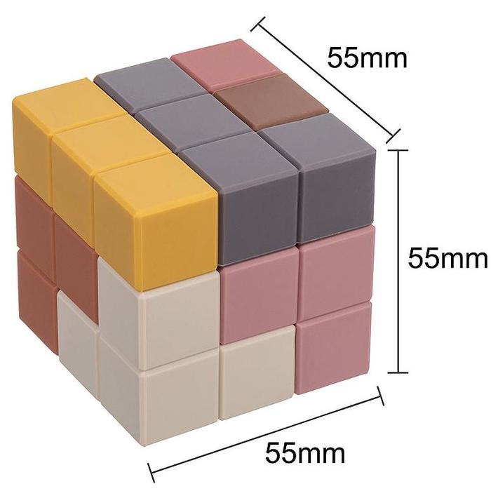 Gambar WR001 TYRY.HU 1 Set 3D Rubiks Cube Soft Silicone Building Blocks Baby dari Toys Class undefined Tokopedia