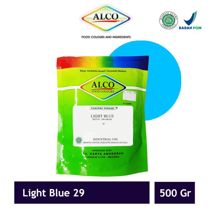 Gambar Pewarna Makanan Kue Bubuk ALCO 500 gr Mixing Colour Warna Biru - LIGHT BLUE 29 dari Tobaku Sumber Berkah undefined Tokopedia