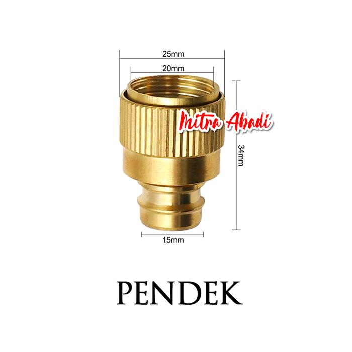 Gambar Sambungan KONEKTOR MUR 1/2" Kuningan Keran Air Selang Mesin Cuci - PENDEK dari Mitra Abadi Official_NEW undefined Tokopedia