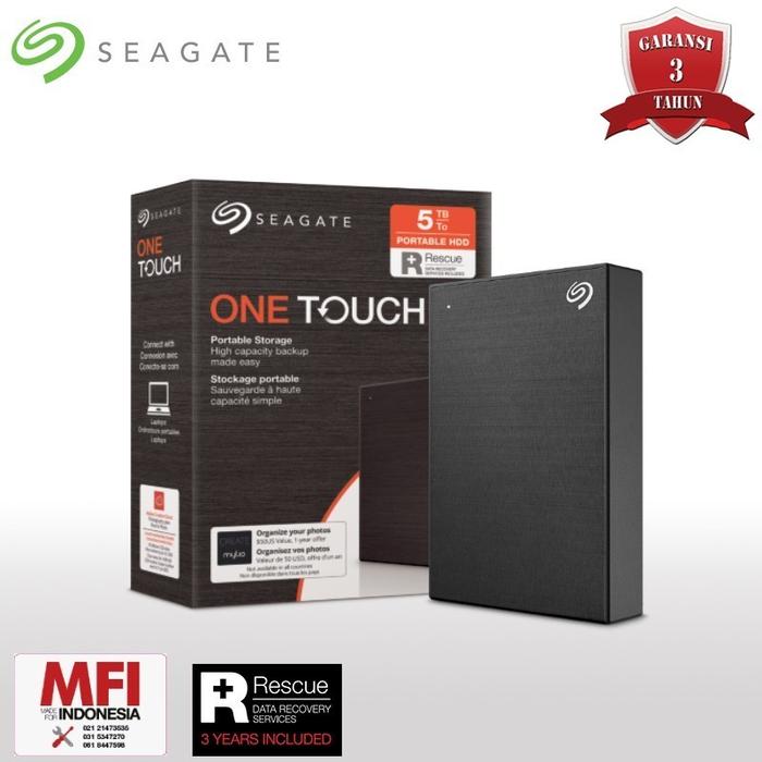 Gambar SEAGATE ONE TOUCH 5TB HARDISK EKSTERNAL USB 3.2 - Garansi Resmi - Black dari specialdealshop undefined Tokopedia