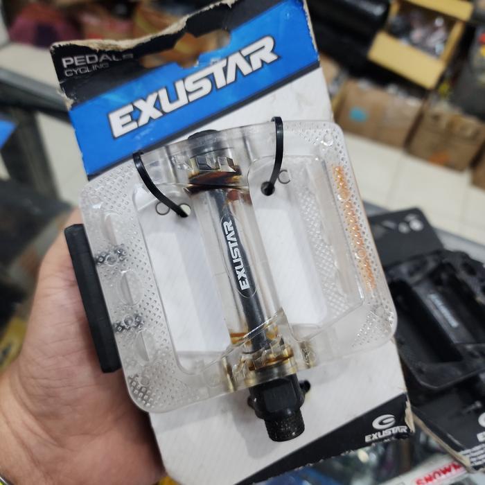 Gambar Pedal Warna Exustar taiwan PVC MTB fixie as besar bisa buat straps - bening dari TRIJAYA BICYCLE PONDOK LABU undefined Tokopedia