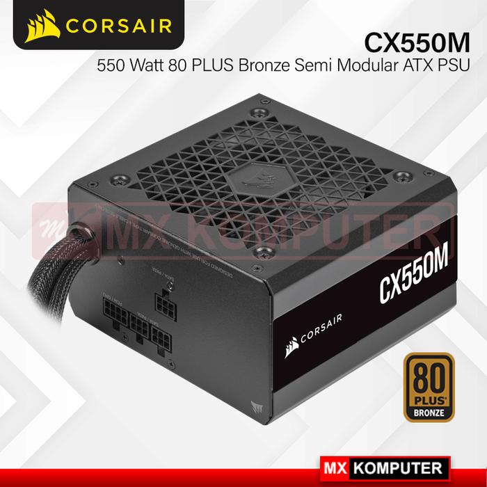 Gambar Power Supply Corsair CX550M CXM550 - 550W 550 80 Plus BRONZE Modular - Semi-Modular dari MXKomputer_NEW undefined Tokopedia
