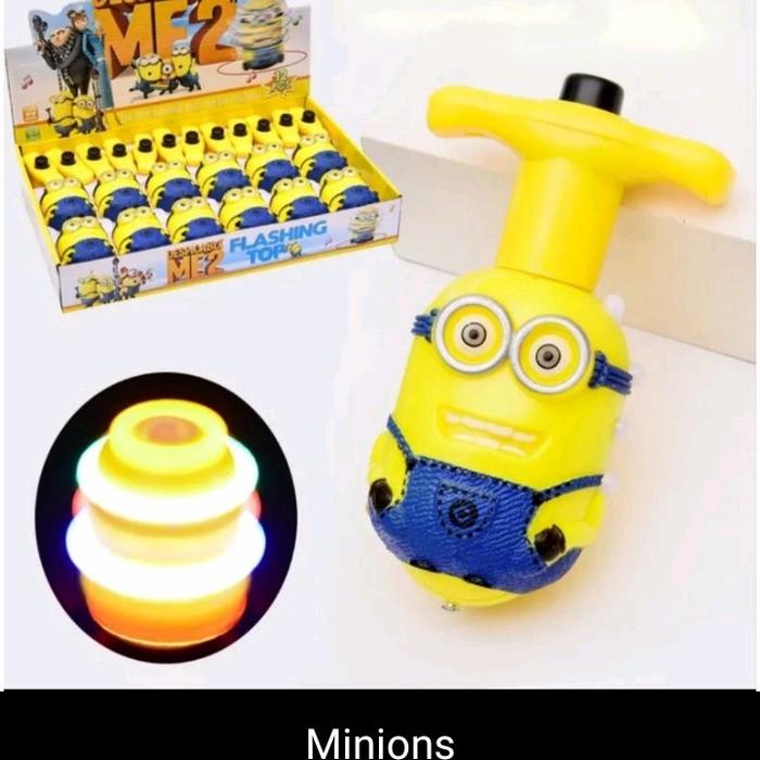 Gambar Mainan Gasing Minion Flash Top Mainan Minions Gangsing Light & Music dari La Heve Toys undefined Tokopedia