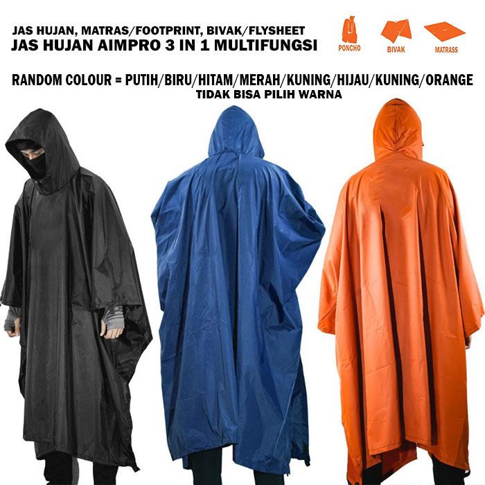 Gambar Ponco Raincoat Jas Hujan AIMPRO Bisa dijadikan Flysheet - Multi Warna dari AIMPRO INDONESIA undefined Tokopedia