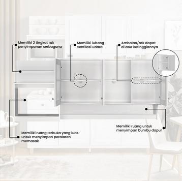 Gambar Kitchen Set 4 5 Pintu Sink Minimalis Elegan Design Panjang Terbaru BR - KSA-LV-3DOORS dari So cozy undefined Tokopedia