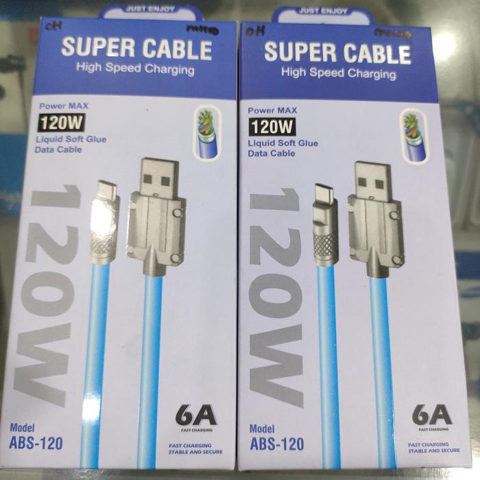 Gambar Kabel charger fast charging 6A 120watt tipe micro tipe C lightning - 120w tipe micro dari Mvpstore1688 undefined Tokopedia