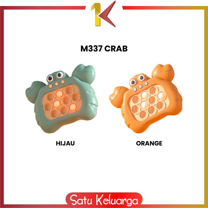 Gambar SK-M337 Mainan Game Anak Pop It Elektrik Push Bubble Challenge Fidget - CRAB, Hijau dari Satukeluarga undefined Tokopedia