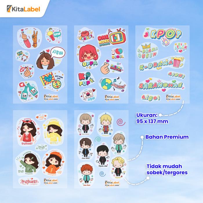 Gambar STICKER SET KOREA CHIBI, HARI BESAR, MAKANAN, HEWAN, KIDS DRAWING LUCU - KOREAN CHIBI dari kitalabel undefined Tokopedia