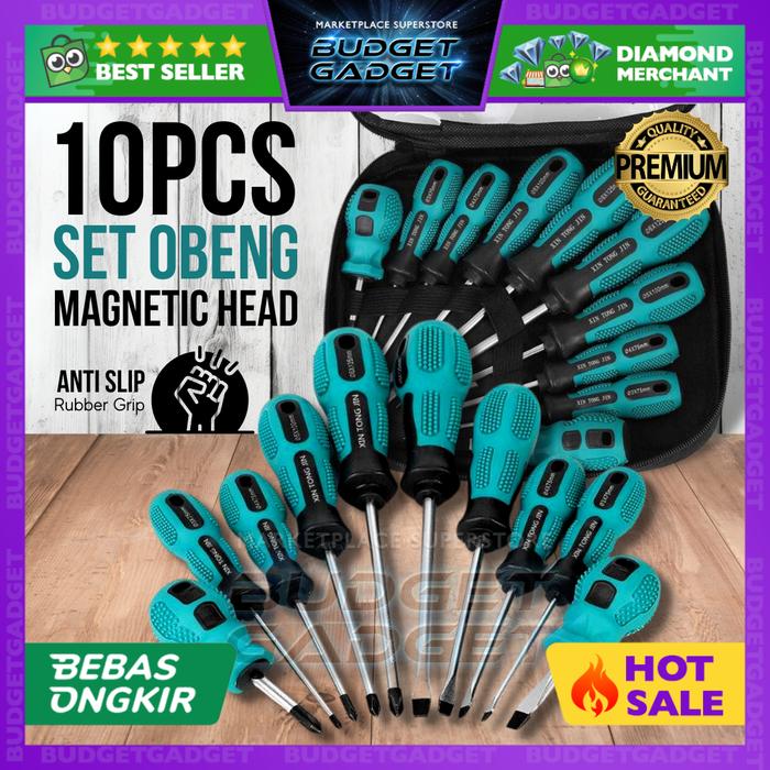 Jual TAFFWARE Obeng Set Tool Reparasi Magnetic Head 10 9 42 in 1 ...
