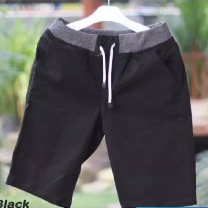 Gambar Celana chinos chino pendek pria Celana pendek kolor surfing cowok - Hitam, 37/38 dari UPK SHOP undefined Tokopedia