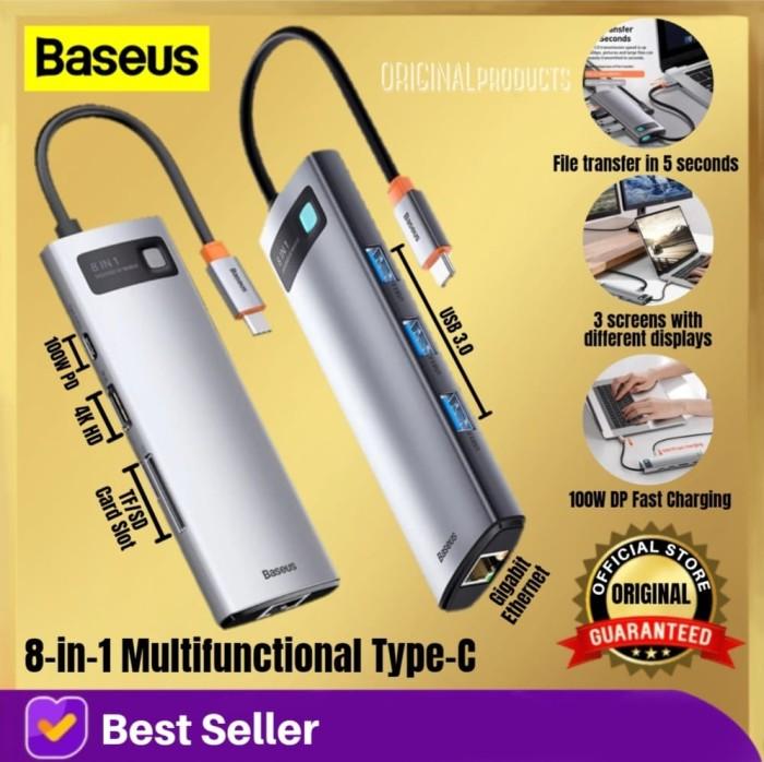 Jual Baseus 6in1 Metal Usb Type C HUB to HDMI 4K 3.0 Rj45 PD Fast ...