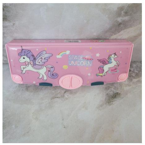 Gambar Kotak Pensil Kartun Lapisan Ganda Tunggal dengan Rautan Tempat Pensil - KOTAK PINK dari PAYDAY STORE_NEW undefined Tokopedia