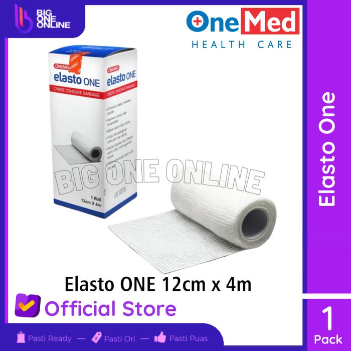 Gambar OneMed Verban Luka Elasto One, Crepe Cohesive Bandage, Perban Elastis - 12 cm x 4 m dari Big One Online undefined Tokopedia