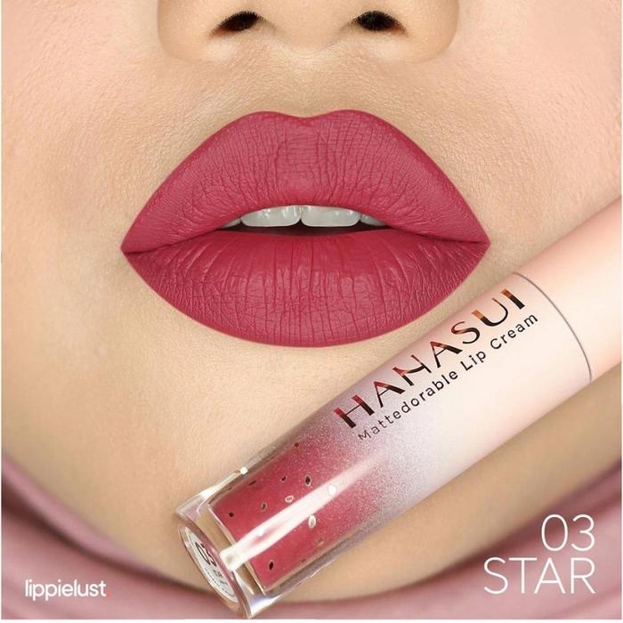 Gambar hanasui lipcream mattedorable bpom - Hanasui 03 Star dari CandySweetyShop undefined Tokopedia