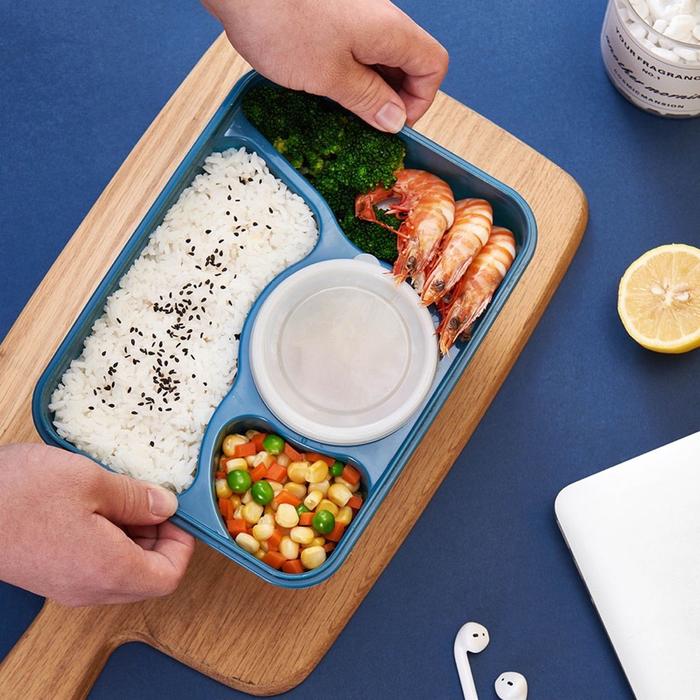 Gambar Kotak Bekal Makan Lunch Box Bento dengan Tempat Sayur Berkuah 5371 dari rojenahstore undefined Tokopedia