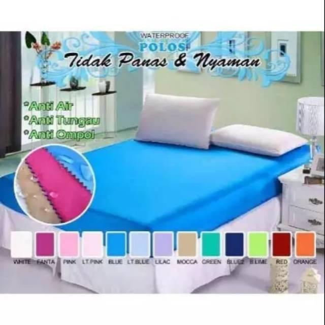 Gambar Sarung kasur 180x200x25 polos waterproof anti air /anti bocor dari Dinaya collection undefined Tokopedia