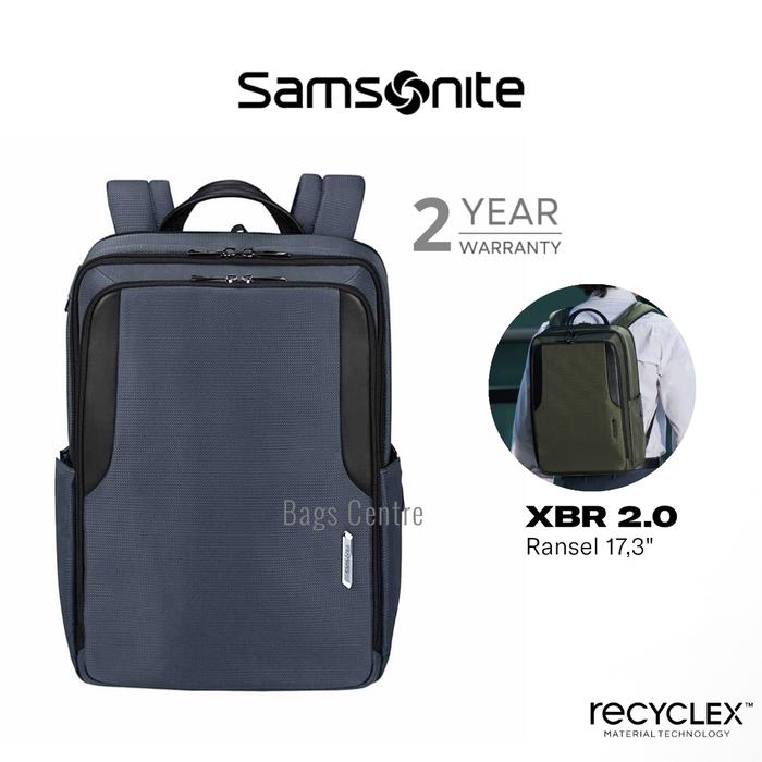 Samsonite XBR Ransel Business Laptop Backpack Black Blue